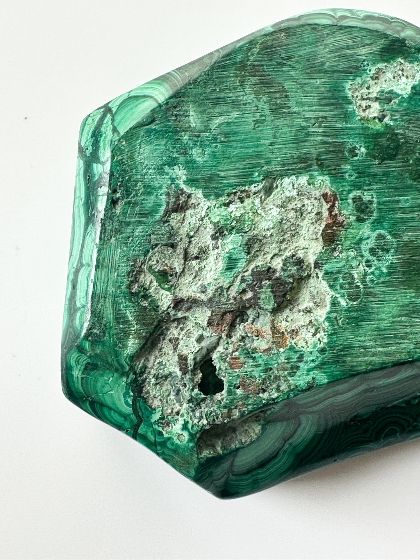 Polished Genuine Malachite Ashtray Trinket Dish (4.25"L x 3.5"W x 1"H)