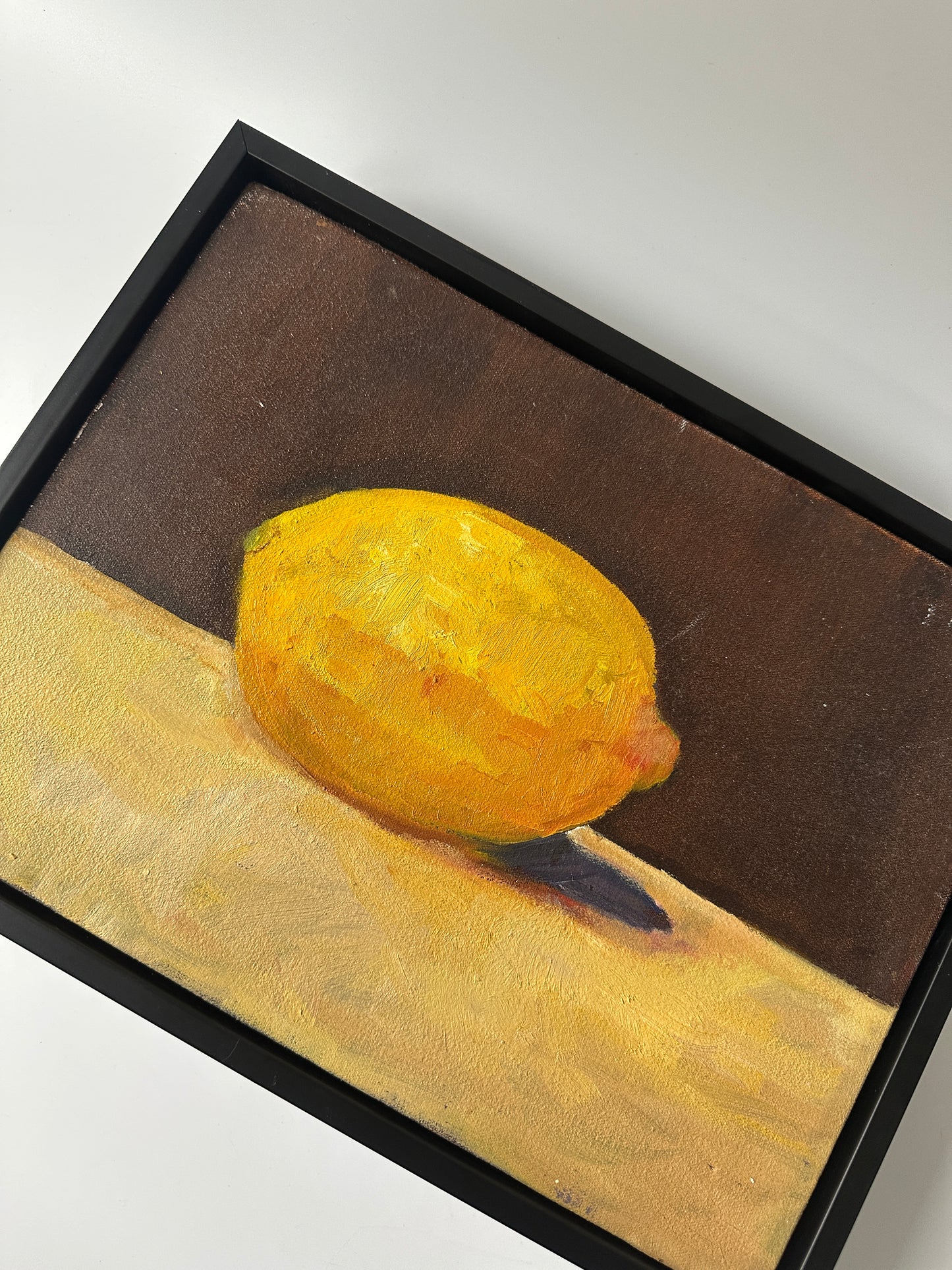 Lemon Still Life Oil Painting (12.75 W x 10.875"H)