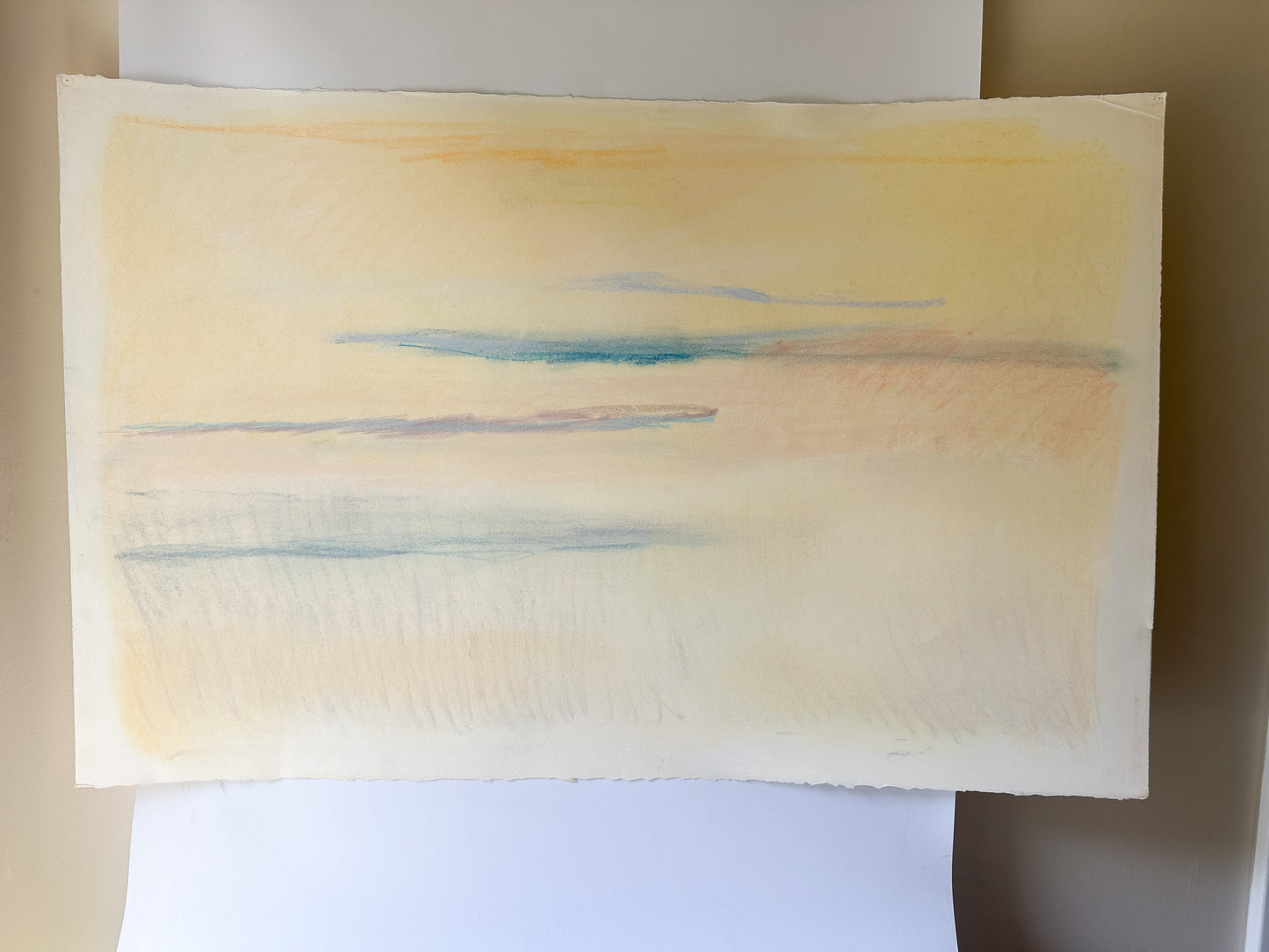 Golden Hour Abstract Sky - Pastel by Jane Matteson (40"W x 26"H)