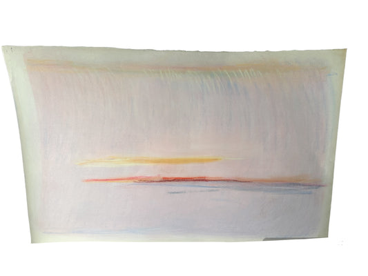 Light Pink Abstract Sky - Pastel by Jane Matteson (40"W x 26"H)