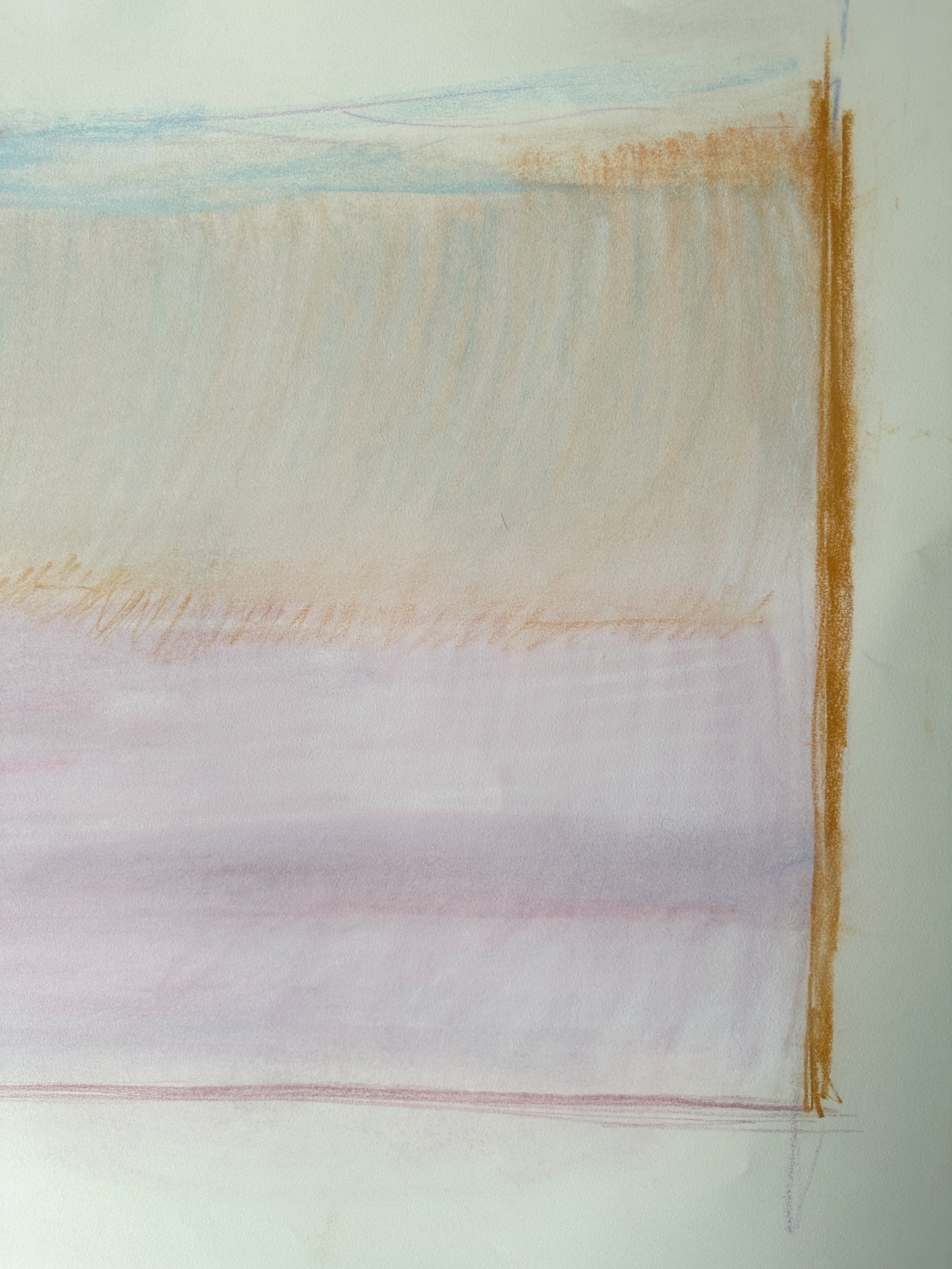 Pink and Orange Abstract Sky - Pastel by Jane Matteson (40"W x 26"H)