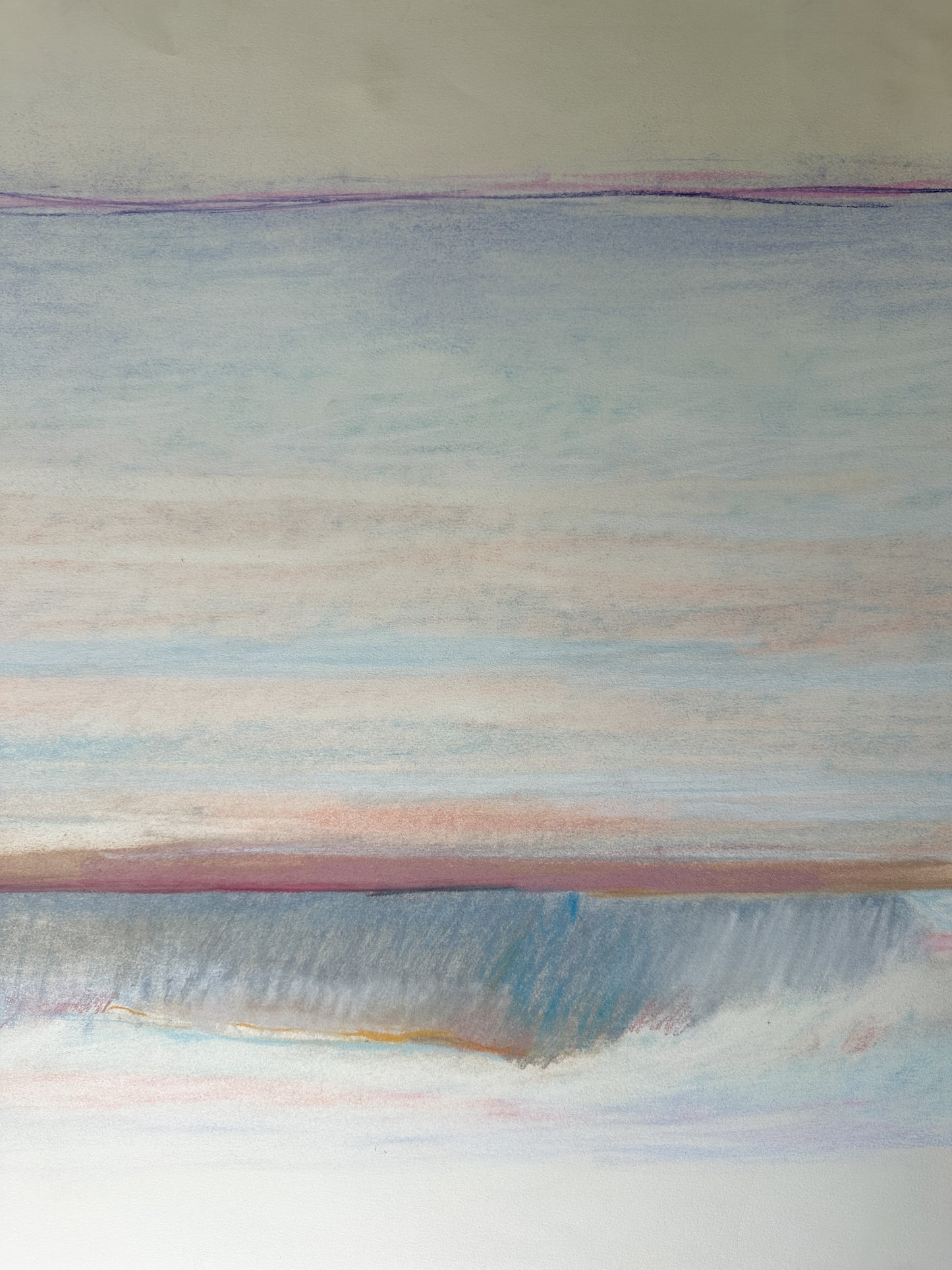 Pastel Blue Abstract Sky - Pastel by Jane Matteson (40"W x 26"H)