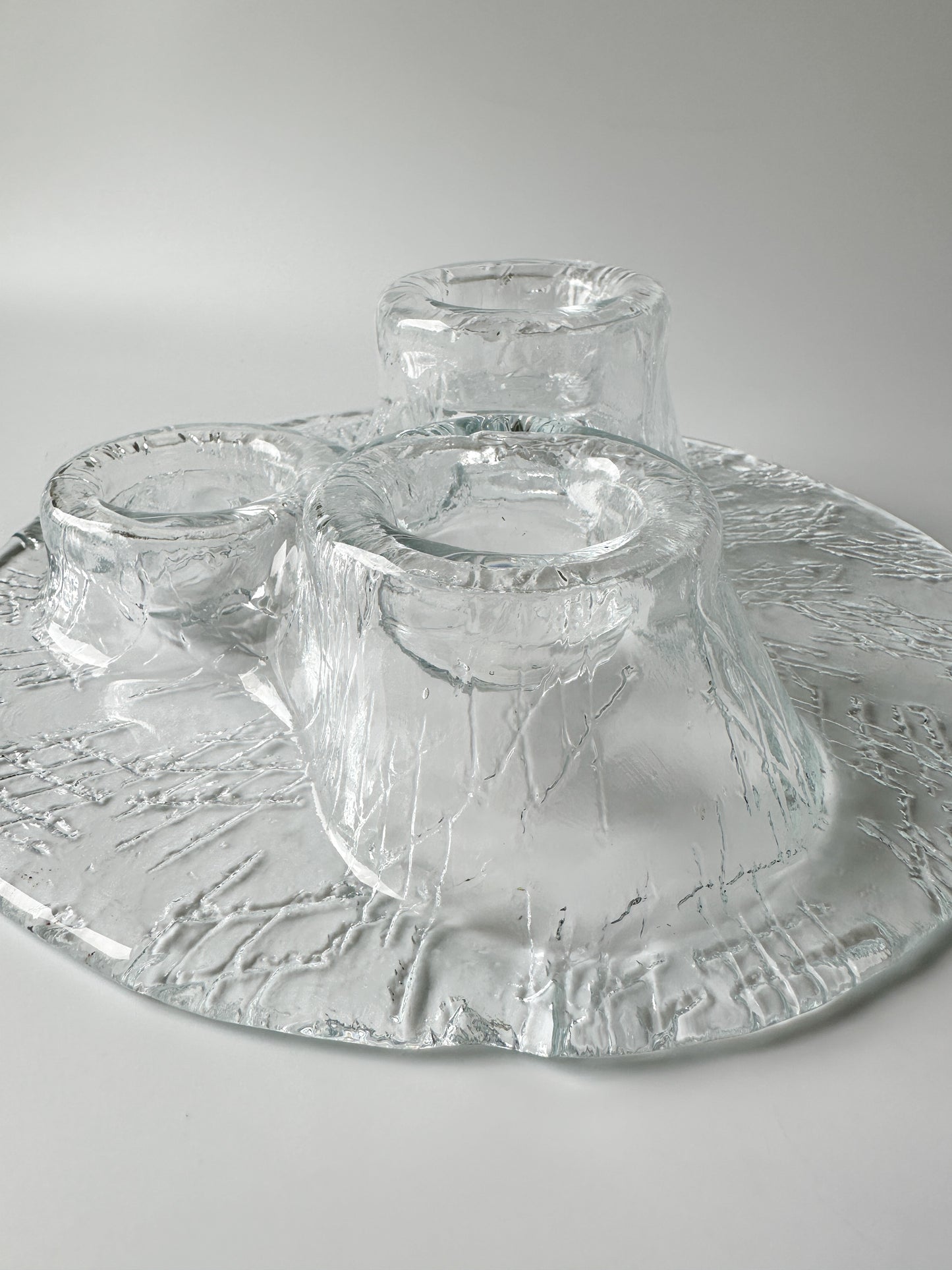 Vintage Muurla Volcano Glass Tea Light Candle Holder