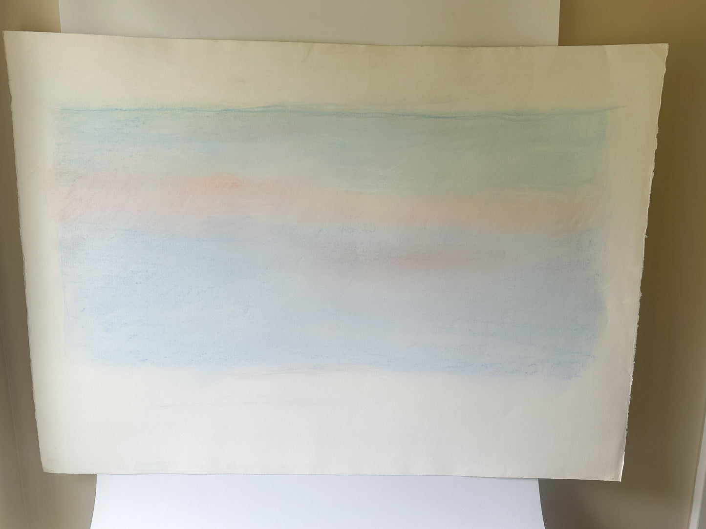 Light Pastel Colors in the Sky Abstract - Pastel by Jane Matteson (41”W x 29.5”H)