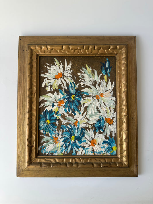 Vintage Oil Painting - Daisies (signed)