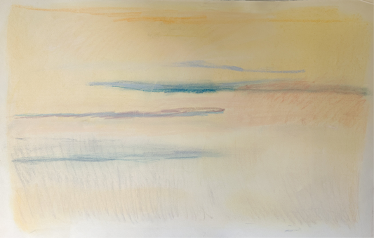 Golden Hour Abstract Sky - Pastel by Jane Matteson (40"W x 26"H)