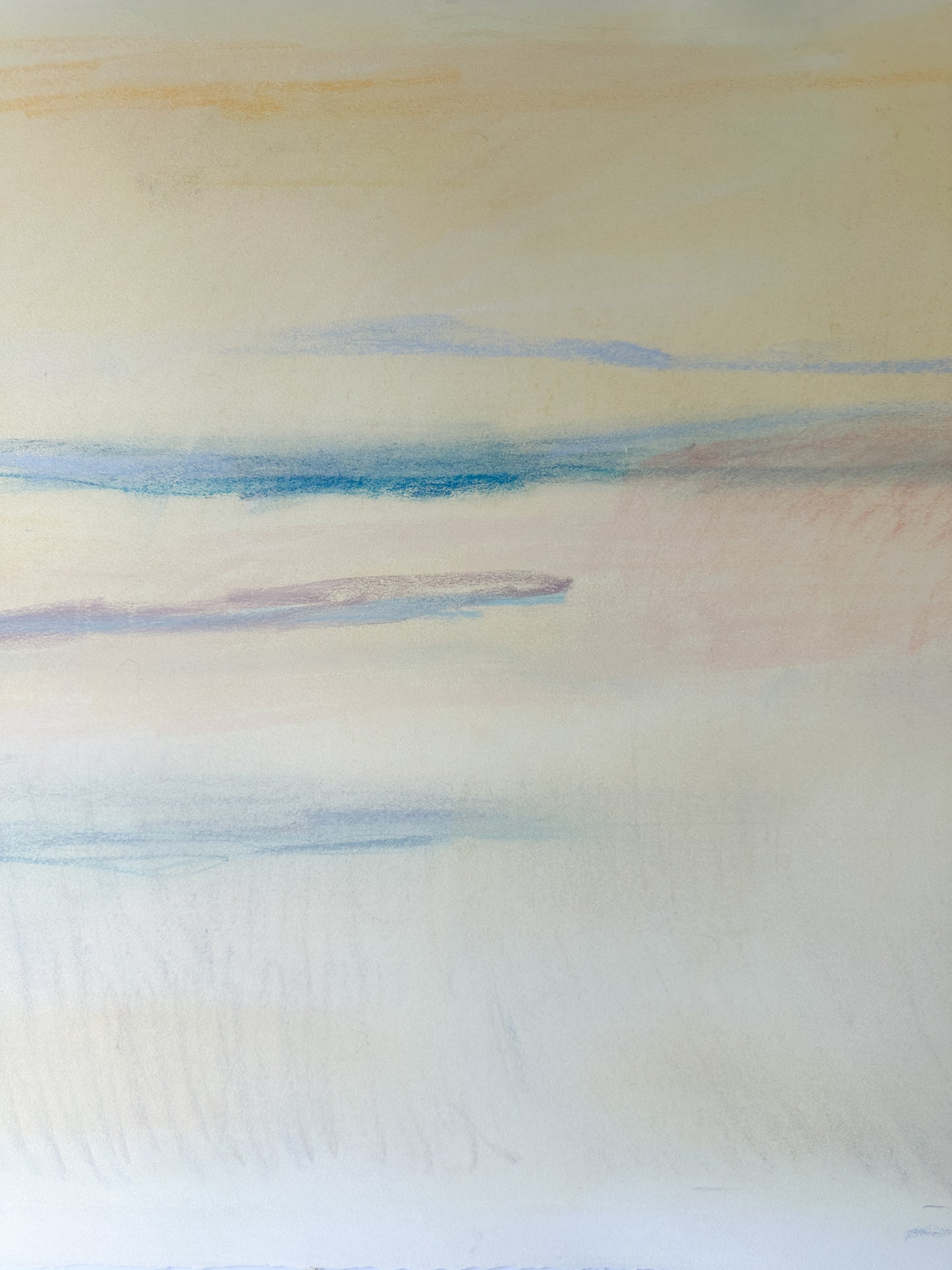 Golden Hour Abstract Sky - Pastel by Jane Matteson (40"W x 26"H)