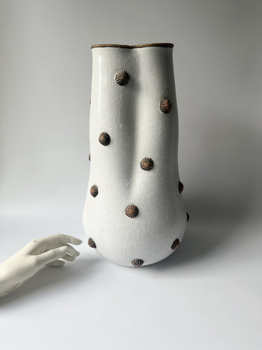 Tall 16" Terracotta Vessel Made In Italy