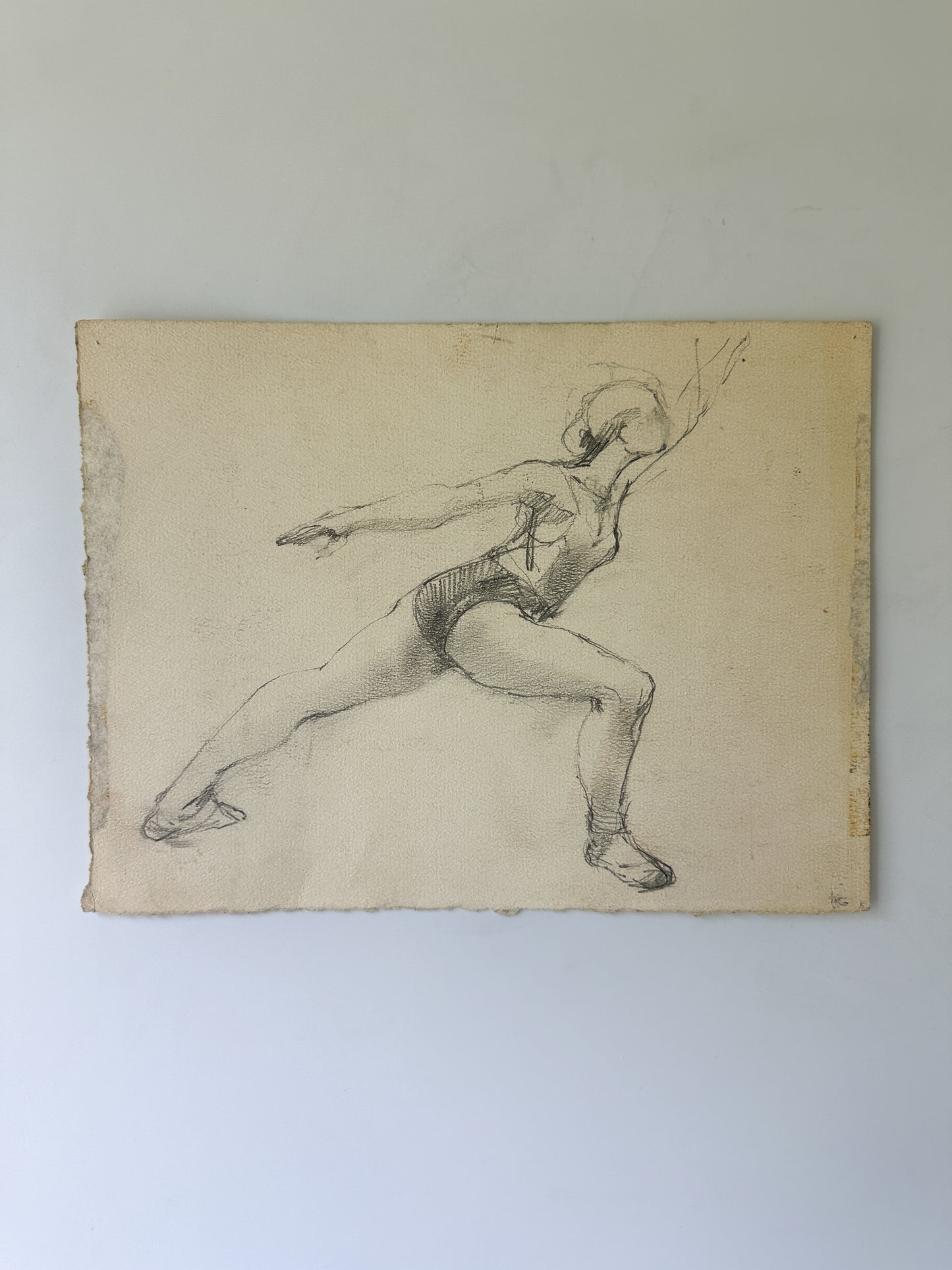 Ballet Dancer Pencil Drawing by Jane Matteson (11.5"W x 8.75"H)