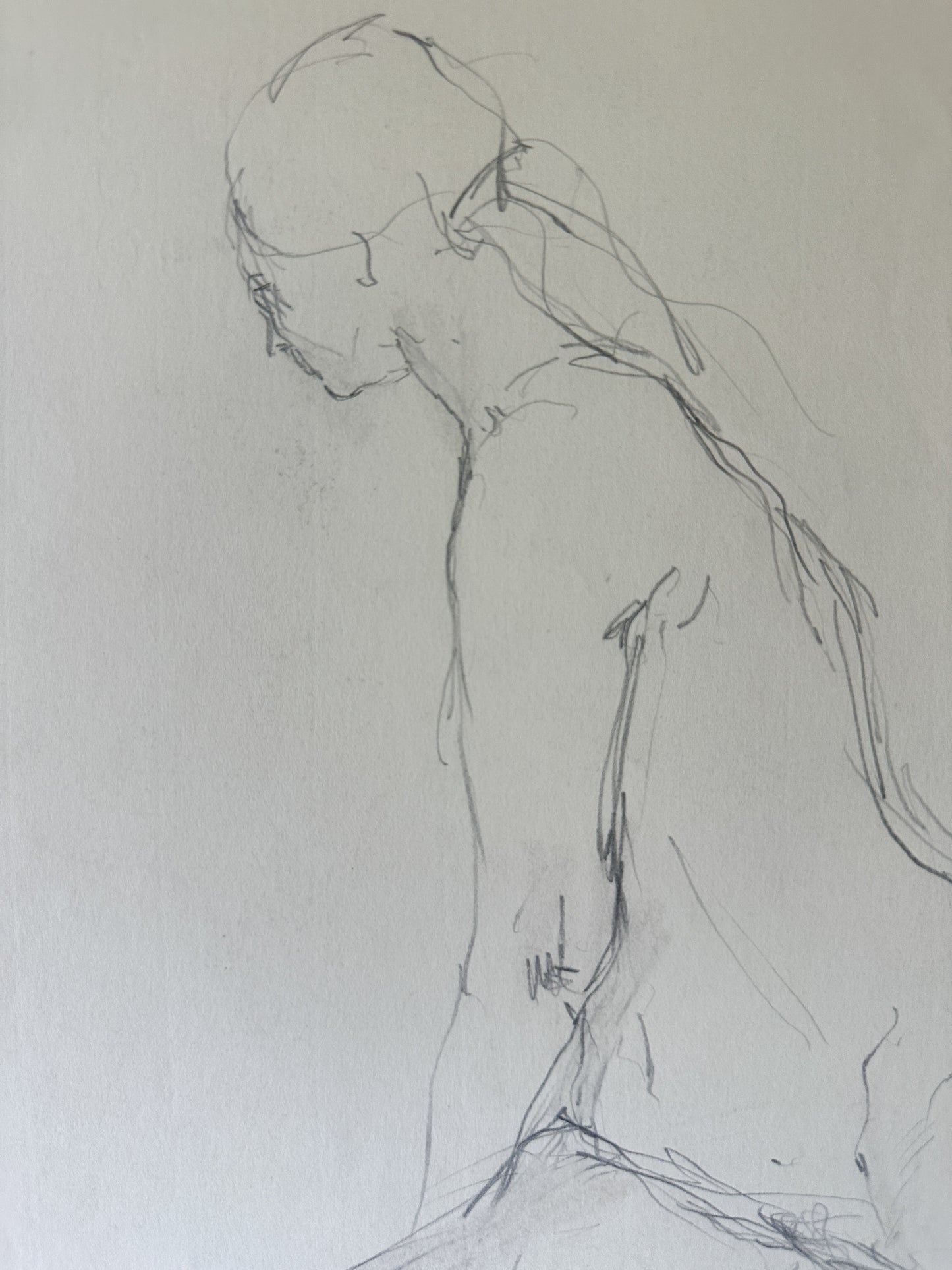 Nude Sketch by Jane Matteson (10.5"W x 14.5"H)