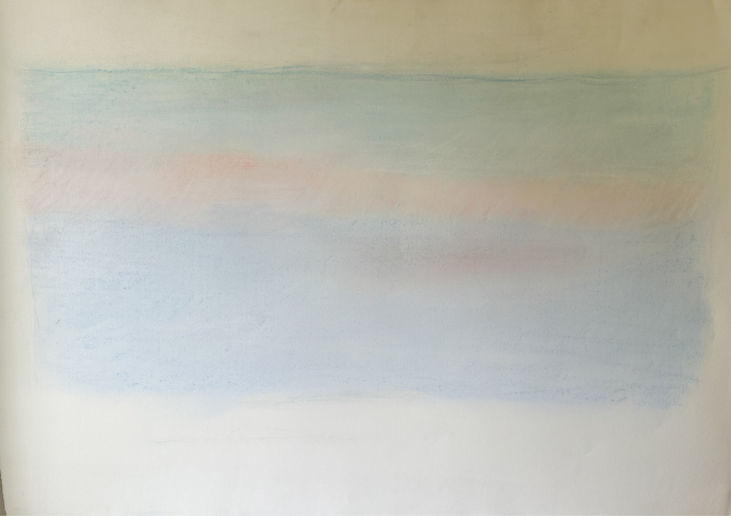 Light Pastel Colors in the Sky Abstract - Pastel by Jane Matteson (41”W x 29.5”H)