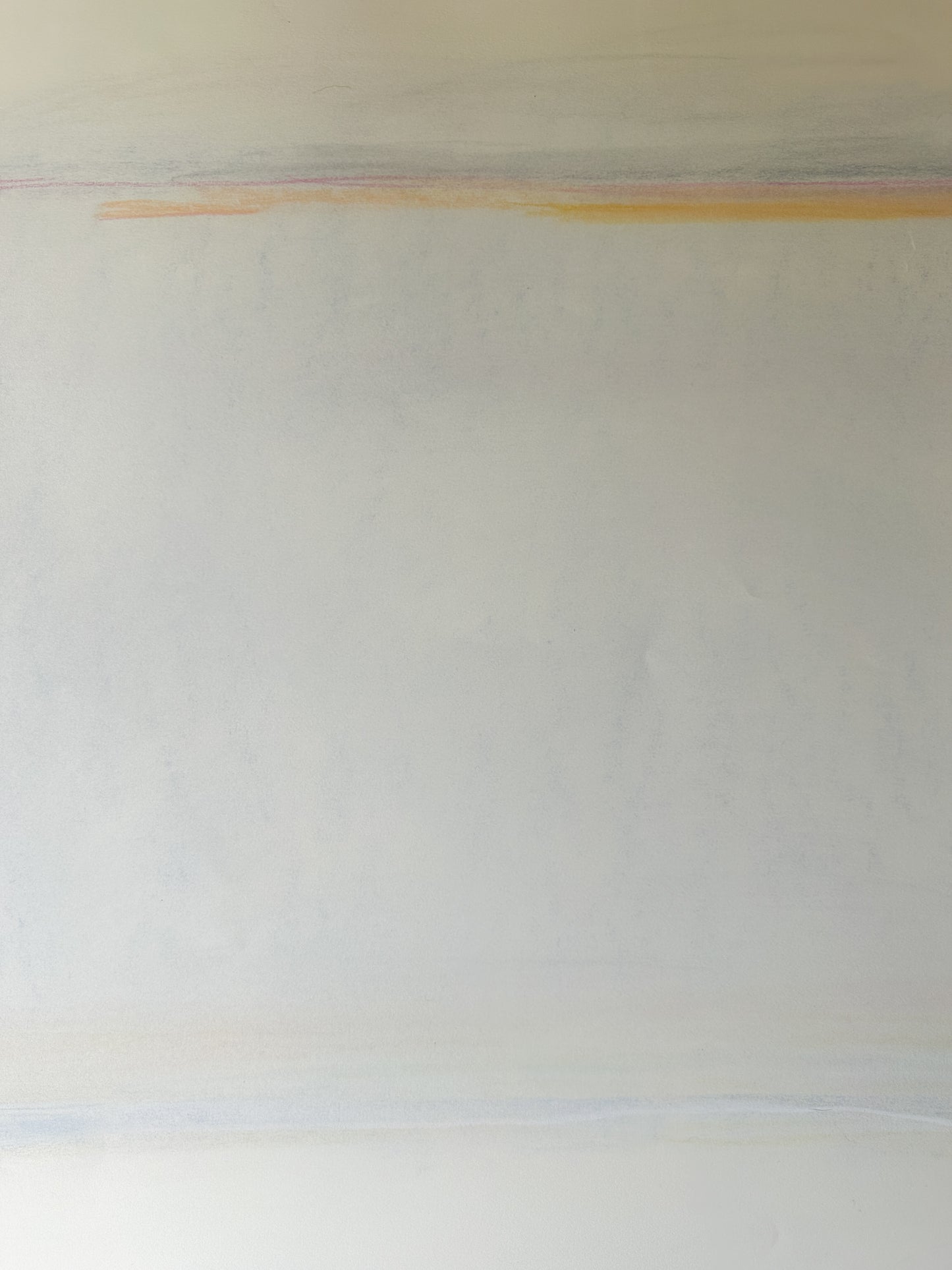 Pale Blue, Yellow, and Pink Sky Abstract - Pastel by Jane Matteson (40"W x 26"H)