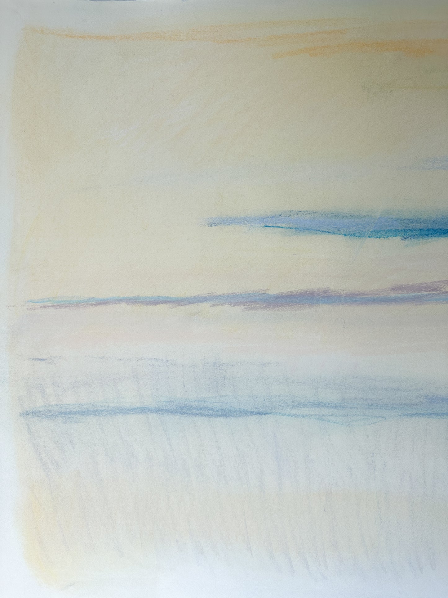 Golden Hour Abstract Sky - Pastel by Jane Matteson (40"W x 26"H)