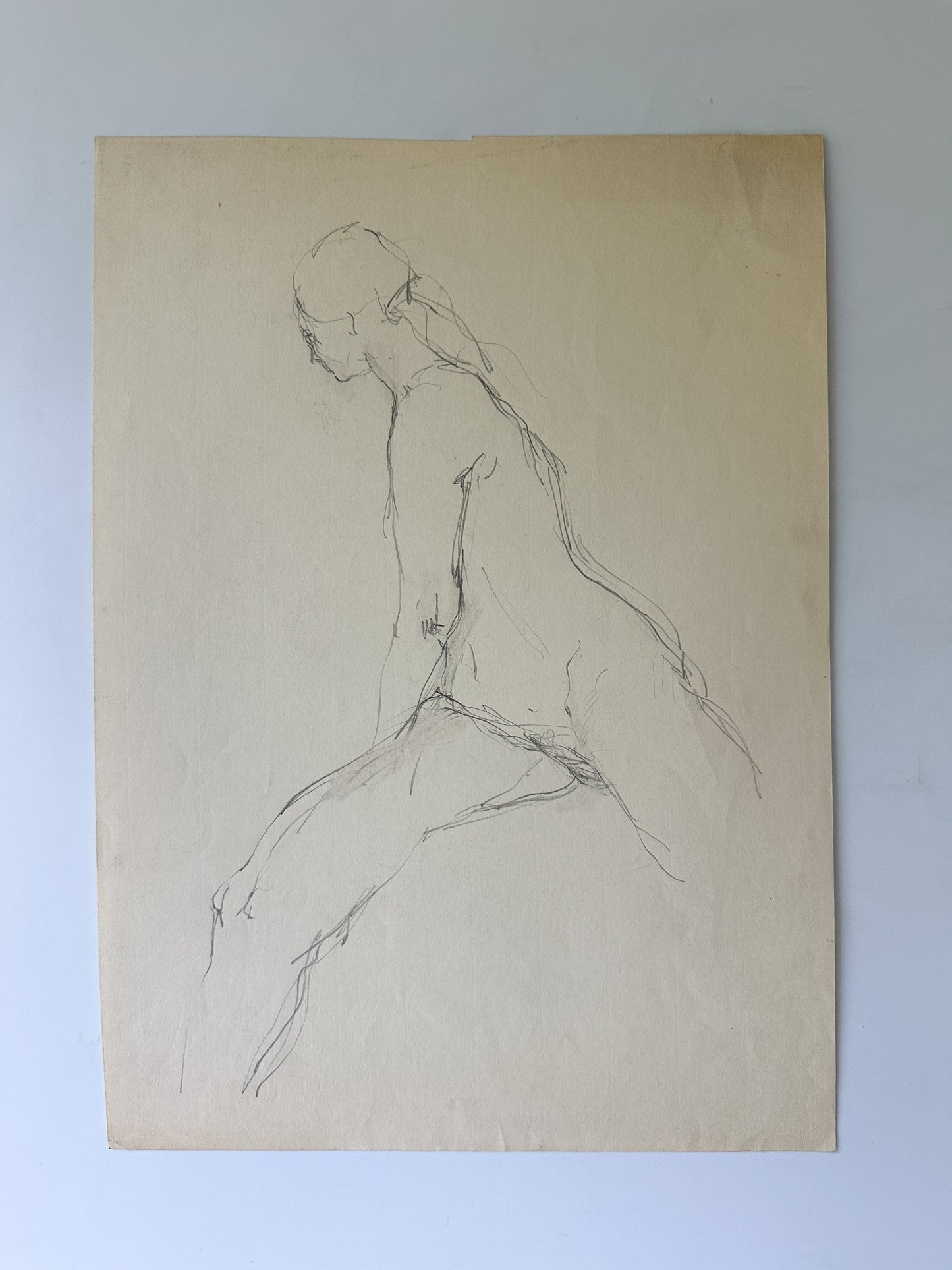 Nude Sketch by Jane Matteson (10.5"W x 14.5"H)