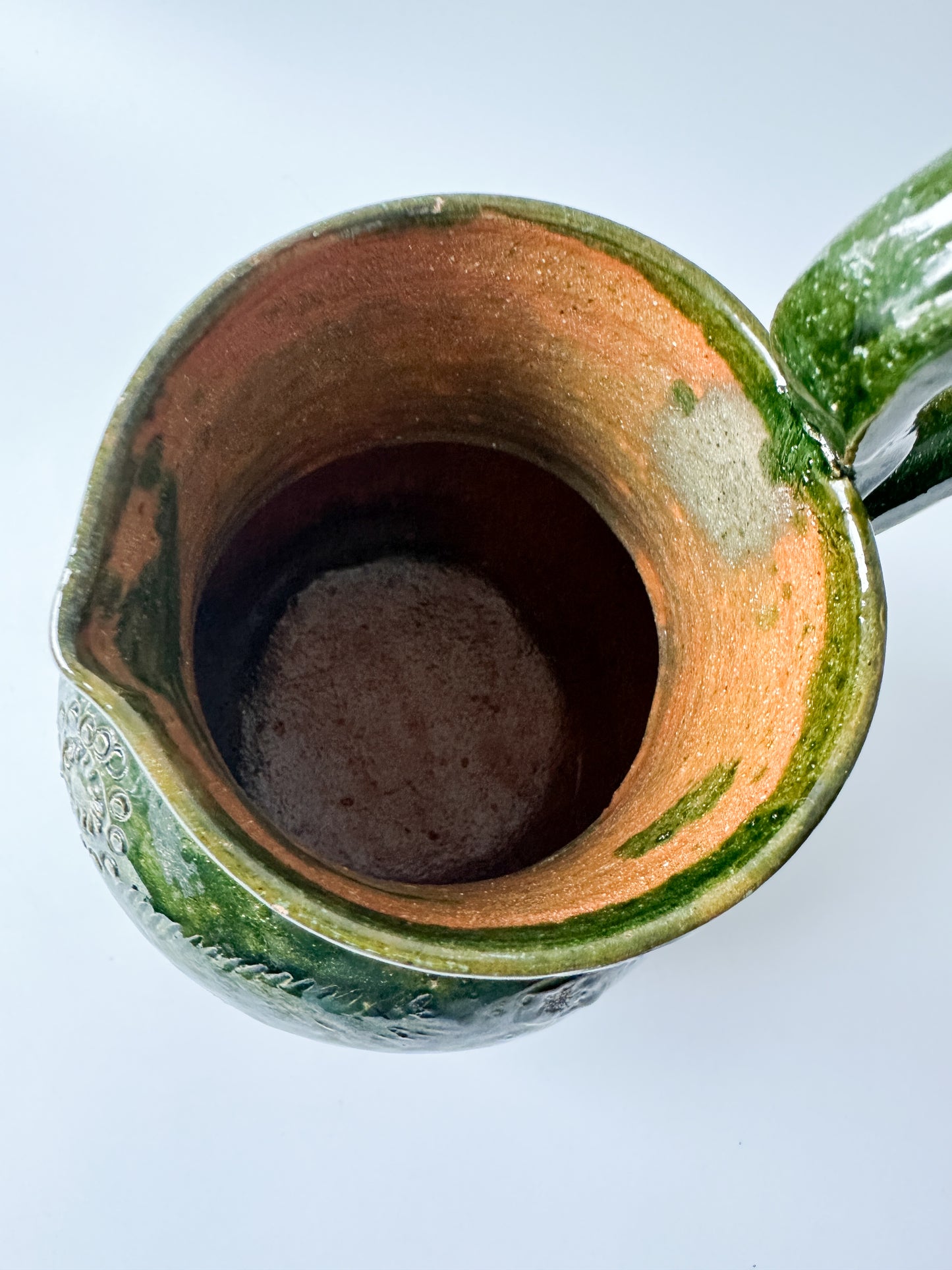 Green Terracotta Pottery Pitcher Jug