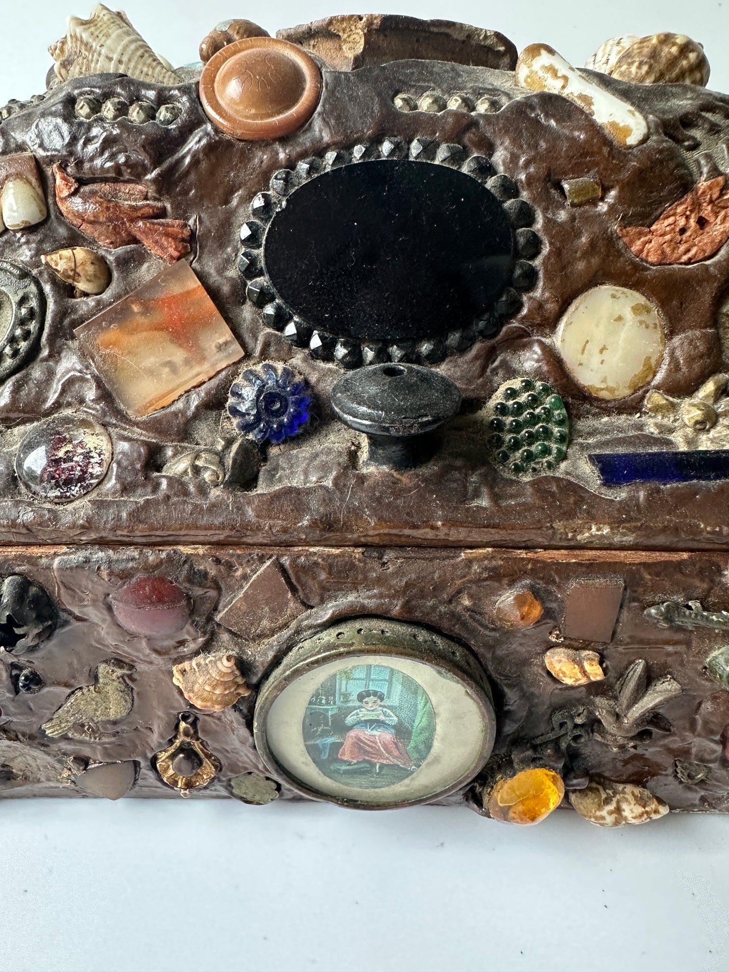 Antique Folk Art Memory Box