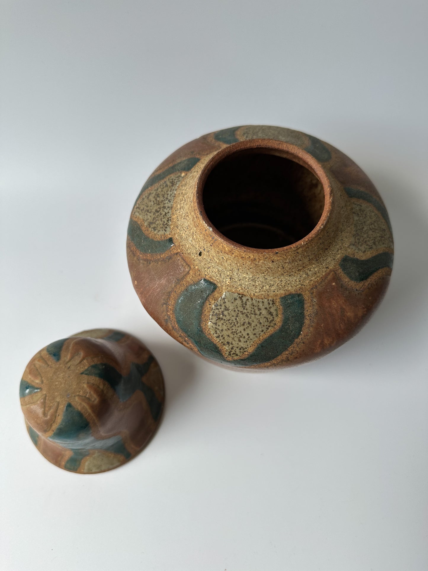 Handmade Earthenware Pot with Lid