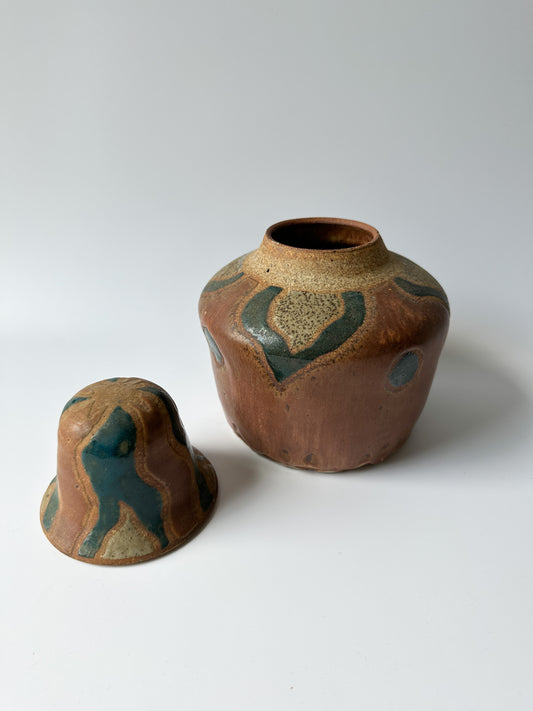 Handmade Earthenware Pot with Lid